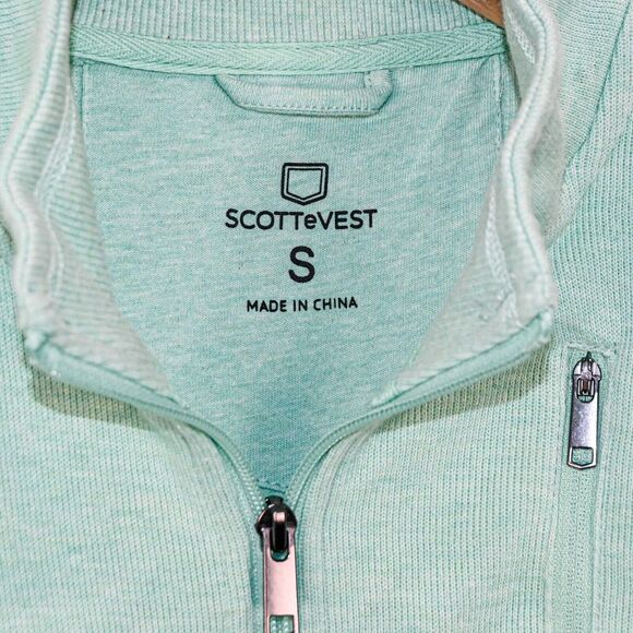 SCOTTeVEST Women's Weekender 2 Pocket 1/4 zip pullover sweater S - Picture 6 of 7